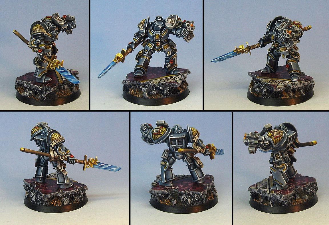 James Wappel Miniature Painting Grey Knight terminators in slate color